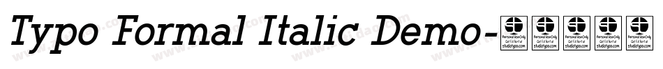 Typo Formal Italic Demo字体转换